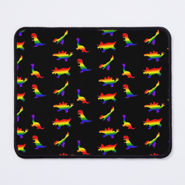LGBT Dino Silhouettes Mouse Pad