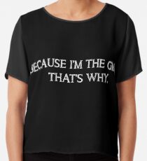 Weil ich der GM bin (Black) Chiffontop
