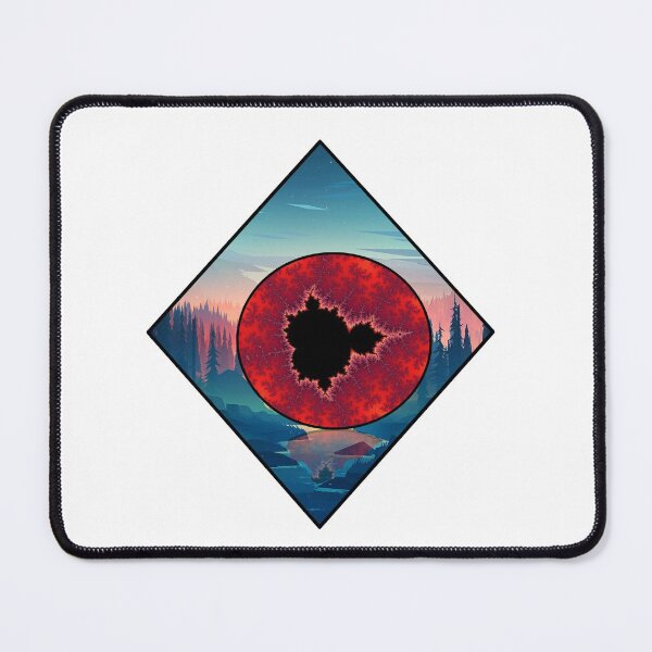 Item preview, Mandelbrot set geometric design with mountains and trees designed and sold by AXIOM13.