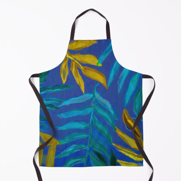 Item preview, Blue Tropical Leaves Watercolor Painting by Suzzyrein designed and sold by Suzzyrein.
