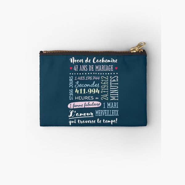 Item preview, Cadeau 47 ans de mariage pour couple - Noces de Cachemire designed and sold by betternotes.