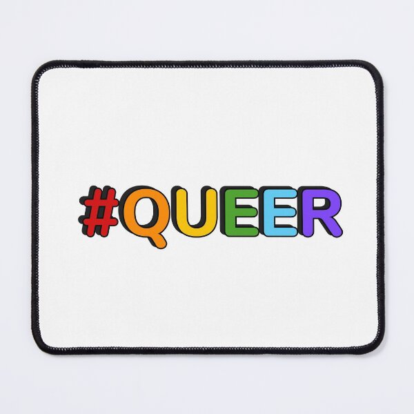 Item preview, QUEER hashtag rainbow colors designed and sold by Inspirationmotivation.