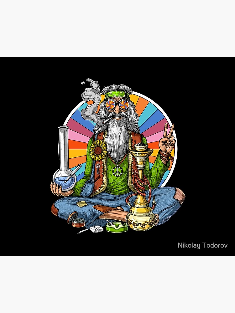 Psychedelic Hippie Stoner Tapestry for Sale by Nikolay Todorov