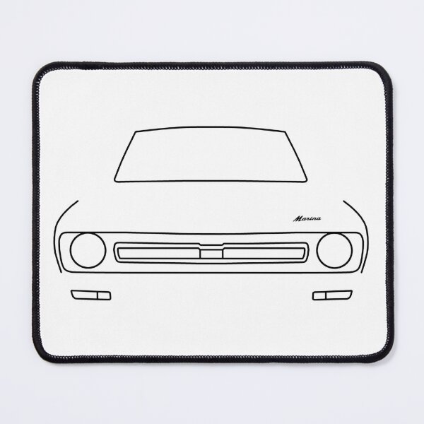 Item preview, Morris Marina classic car outline graphic (black)  designed and sold by soitwouldseem.