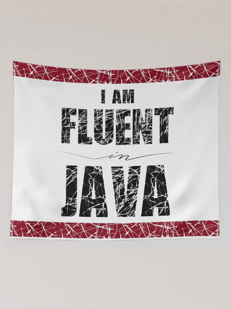 Thumbnail 2 of 3, Tapestry, I Am Fluent In Java designed and sold by FoxCodeCreation.