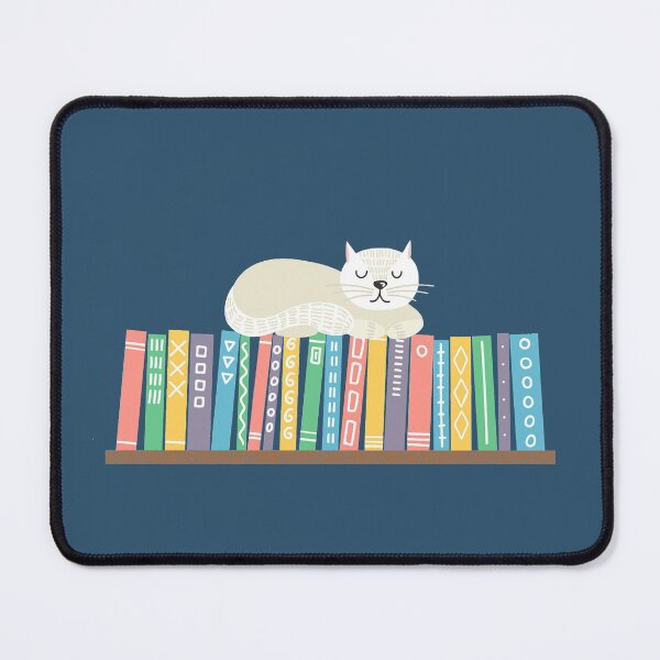 Item preview, Cat and Books designed and sold by OtterFactory.