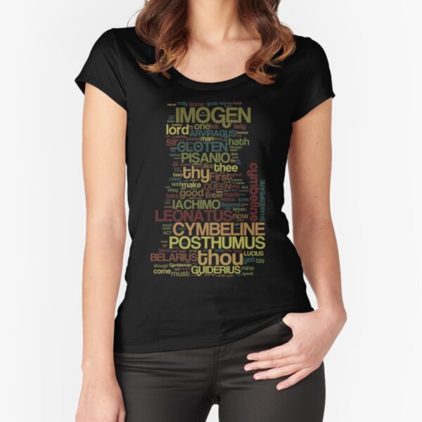 Shakespeare's Cymbeline Wordplay Fitted Scoop T-Shirt