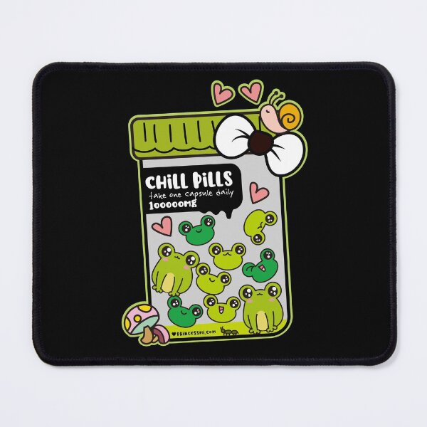 Item preview, chill pills cute frog pills cartoon designed and sold by princessmi-com.
