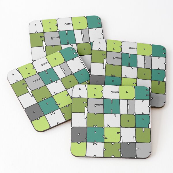 Item preview, Green Alphabet designed and sold by NitArtCafe.