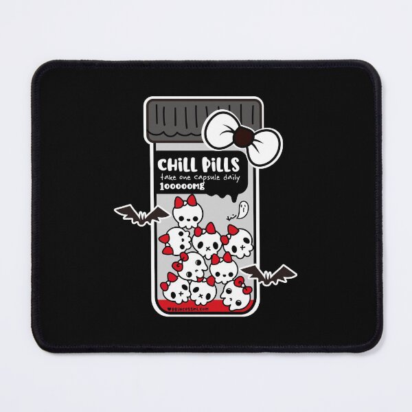 Item preview, chill pills cute skull cartoon designed and sold by princessmi-com.