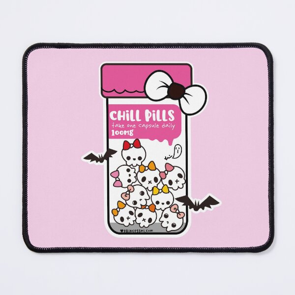 Item preview, chill pills cute skull cartoon designed and sold by princessmi-com.