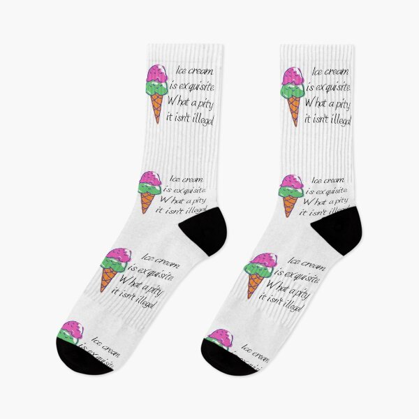 Item preview, Colorful Icecream & Funny Quote: "Ice Cream is Exquisite. What a Pity it isn't Illegal." designed and sold by fowons.