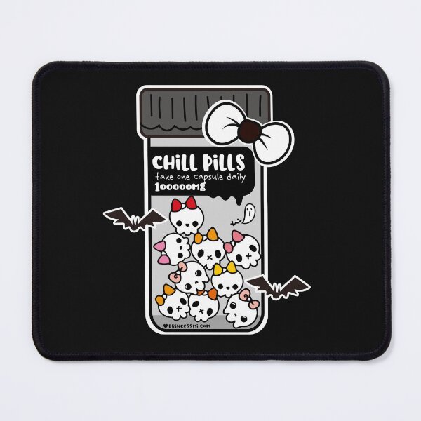 Item preview, chill pills cute skull cartoon designed and sold by princessmi-com.