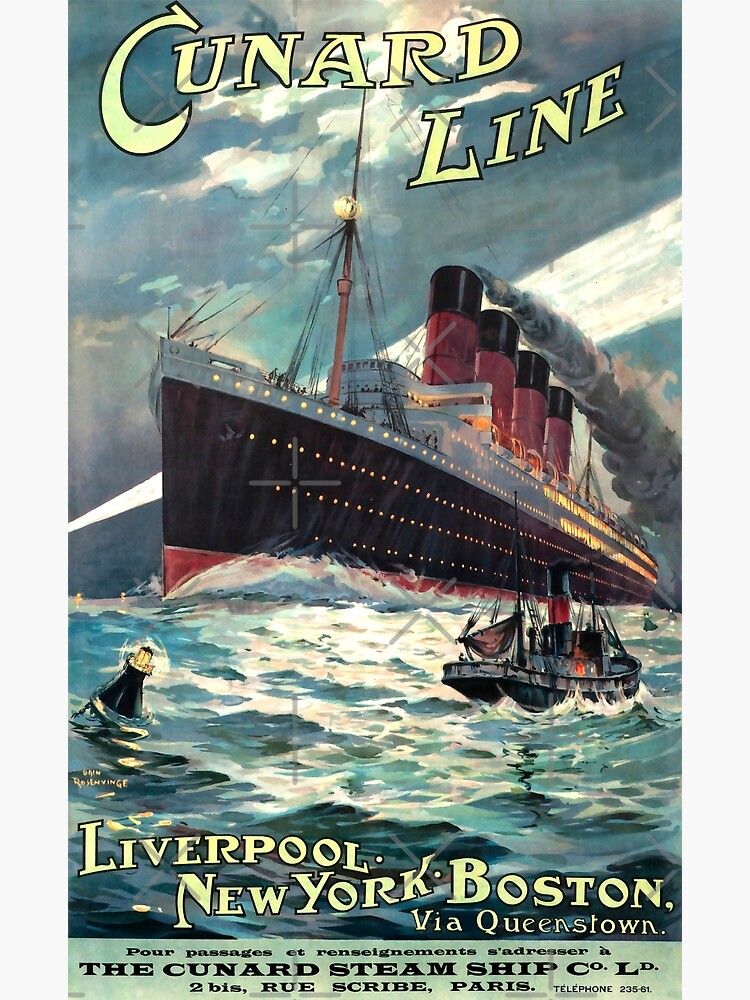 VINTAGE OCEAN LINER TRAVEL POSTER Premium Matte Vertical Poster sold by ...