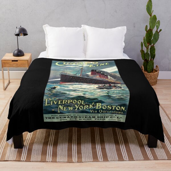 Item preview, VINTAGE OCEAN LINER TRAVEL POSTER designed and sold by Madjack Tees Kiwi SuperStore.