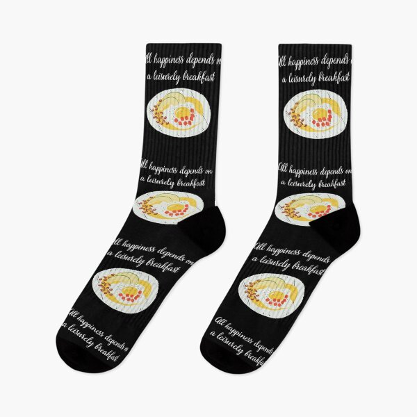 Item preview, Breakfast & Funny Quote: "All Happiness Depends on a Lleisurely Breakfast"  designed and sold by fowons.