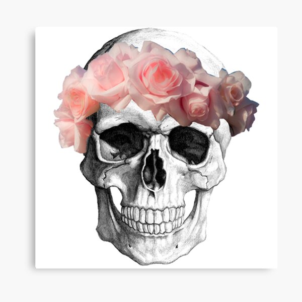 Item preview, Skull with flower crown designed and sold by Kickz.