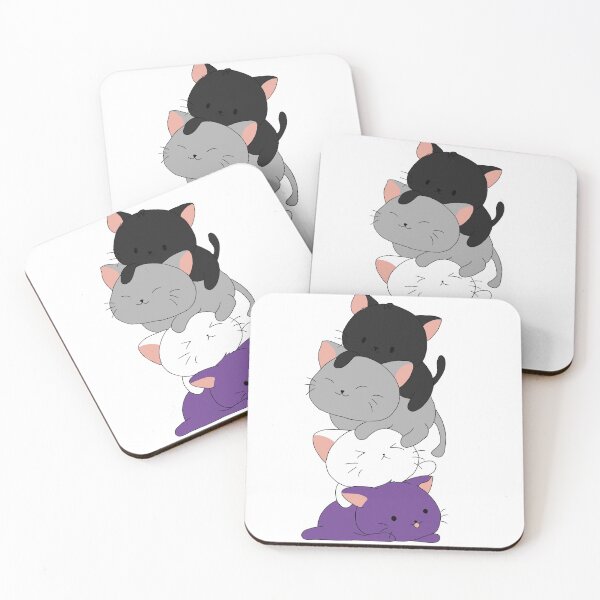 Item preview, LGBTQ asexual kitties designed and sold by endlesstars.