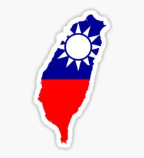 Taiwan Flag Map Sticker