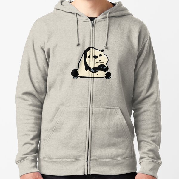 panda bear Zipped Hoodie