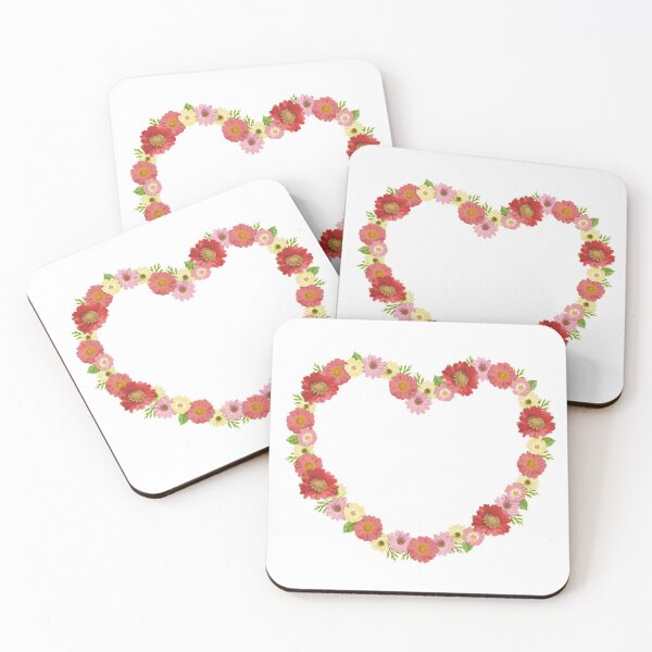 Item preview, Love Shape Colorful Flowers Wreath designed and sold by monodesigns.