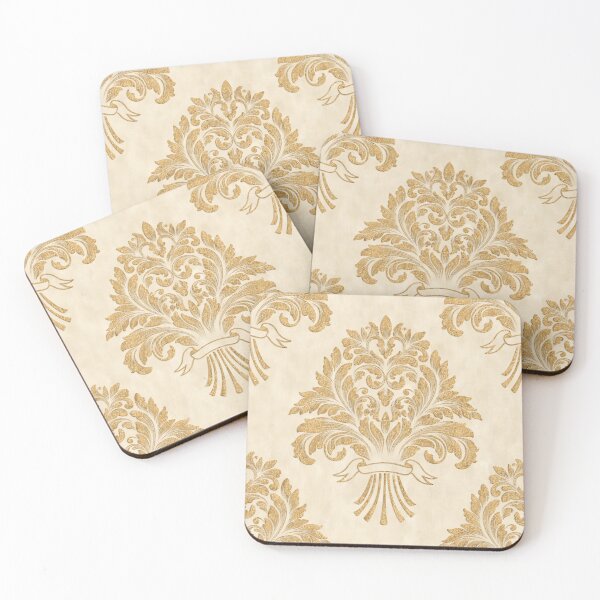 Item preview, Antique Victorian Damask Ivory and Gold designed and sold by Octavia Soldani.