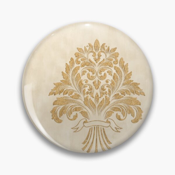 Item preview, Antique Victorian Damask Ivory and Gold designed and sold by Octavia Soldani.