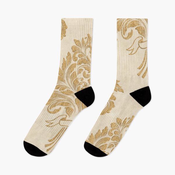 Item preview, Antique Victorian Damask Ivory and Gold designed and sold by Octavia Soldani.