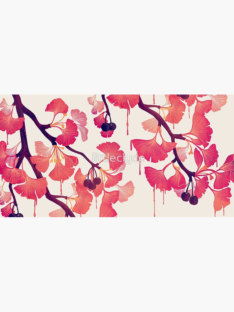 Aperçu 5 sur 5. Tapis de souris avec l'œuvre Ginkgo créée et vendue par littleclyde.