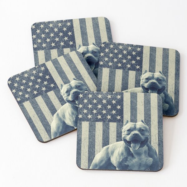Item preview, Usa American Flag Pitbull / Vintage Usa Flag American Pitbull designed and sold by ramazis.