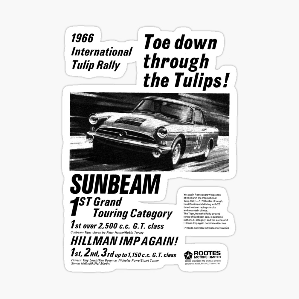 1966 SUNBEAM TIGER WALL CLOCK-FREE USA SHIP! 