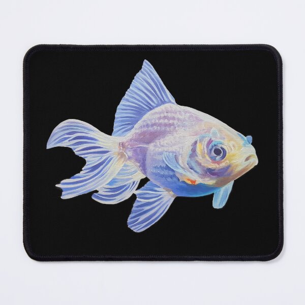 Item preview, White Goldfish - fish painting designed and sold by Emily Bickell.