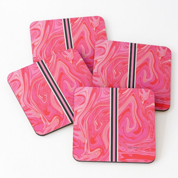 Item preview, Red Pink Striped Marble designed and sold by Lois Eastlund.