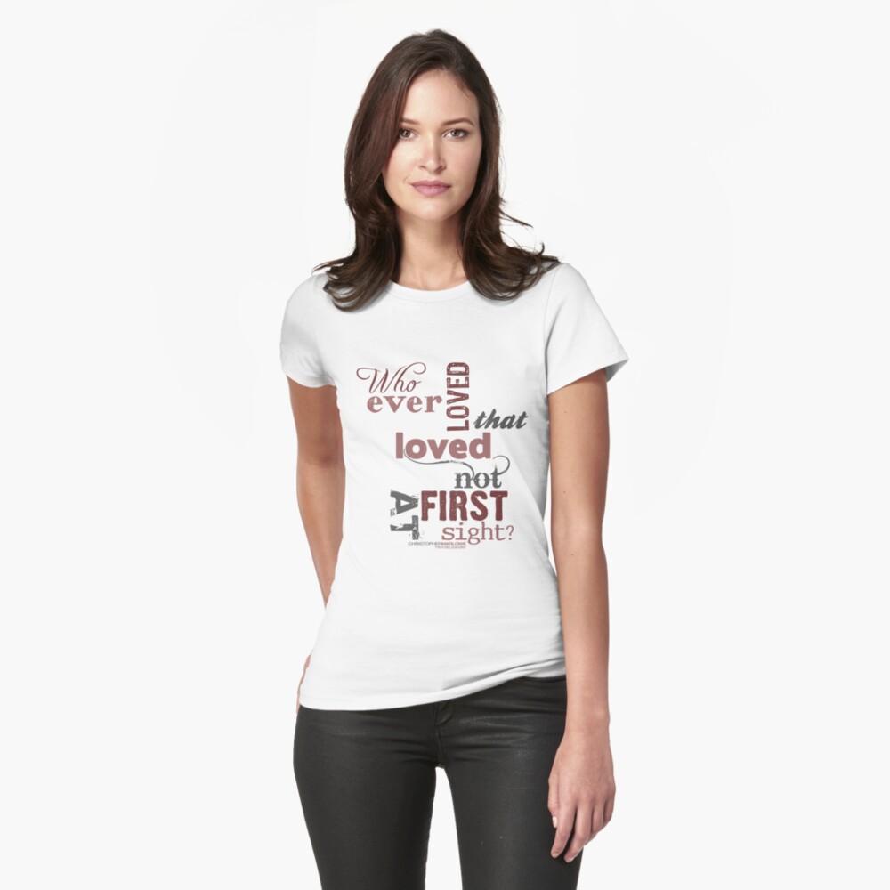 Marlowe Hero & Leander Love Quote  Fitted T-Shirt