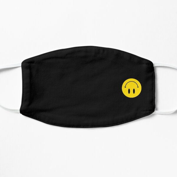 Upside Down | Happy Face | Black | Smiley | Flat Mask