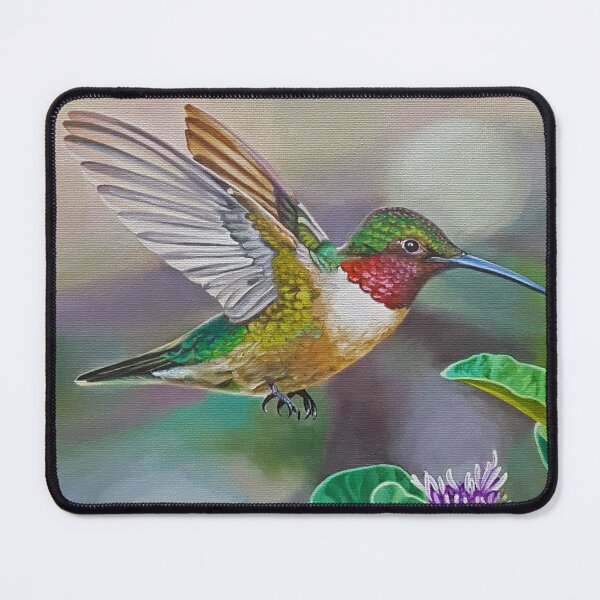 Item preview, Ruby Throated Hummingbird Painting  designed and sold by Emily Bickell.