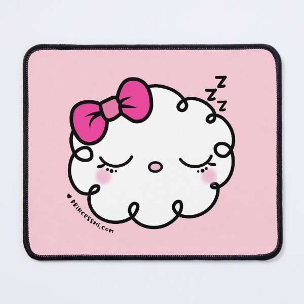 Item preview, sleeping cloud with pink ribbon designed and sold by princessmi-com.