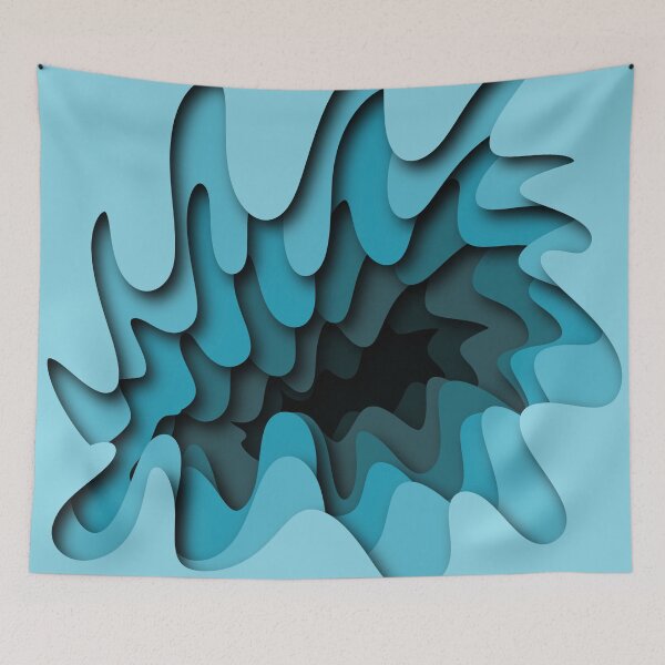 Item preview, Blue ocean abstract hole designed and sold by Cattigal.