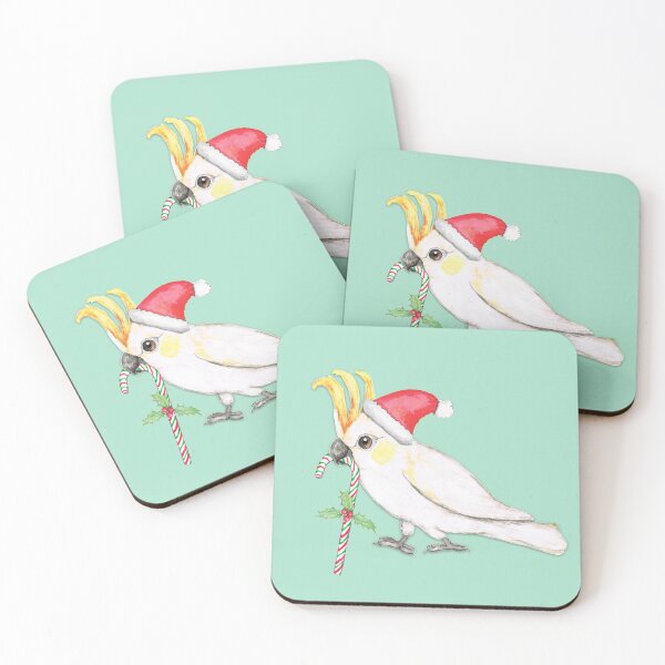 Item preview, Sulphur crested cockatoo Christmas style designed and sold by Bwiselizzy.