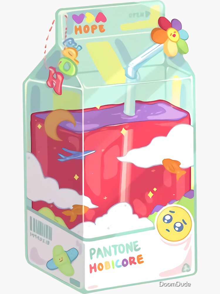 "Hope Juusu // Kawaii Juice Box Aesthetic" Sticker for Sale by DoomDude