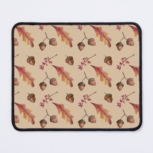 Item preview, Watercolor Fall pattern with Oak Leaves and Acorns designed and sold by Emily Bickell.