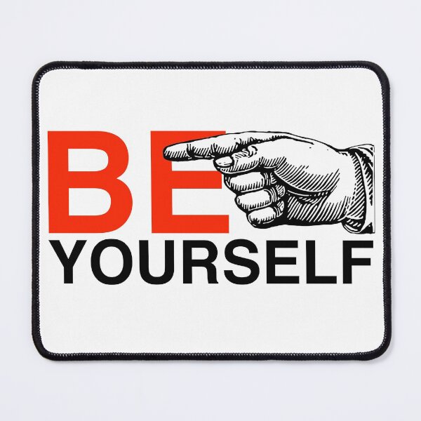 Item preview, Be yourself, typographic pattern designed and sold by Mauswohn.