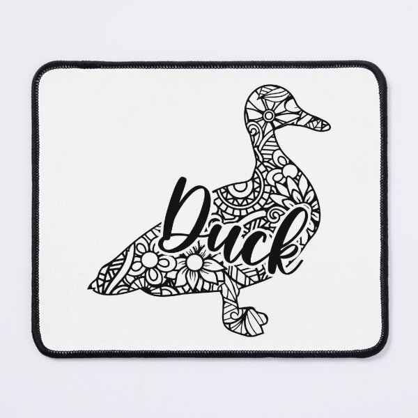 Item preview, Black Mandala Duck designed and sold by PolishedPin.
