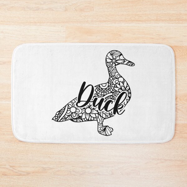 Item preview, Black Mandala Duck designed and sold by PolishedPin.