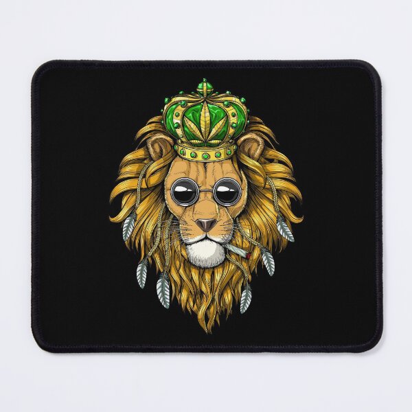 Item preview, Lion Hippie Smoking Weed designed and sold by underheaven.