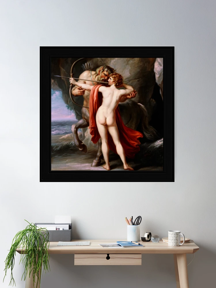 Chiron Instructing Achilles in the Bow by Giovanni Battista Cipriani Classical Art Xzendor7 Old Masters Reproductions Wall Decor Poster Art Print