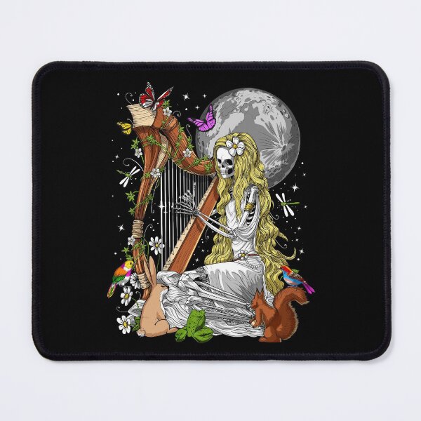 Item preview, Goth Skeleton Playing Harp designed and sold by underheaven.
