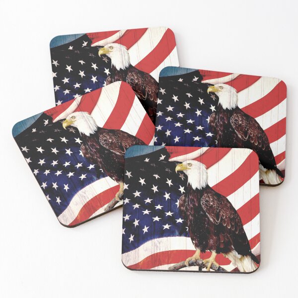 Item preview, Eagle on america flag designed and sold by Shawa Shop.