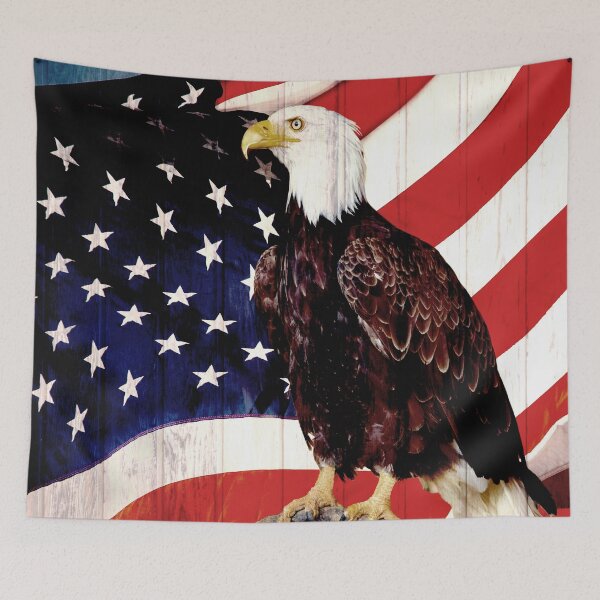 Item preview, Eagle on america flag designed and sold by Shawa Shop.
