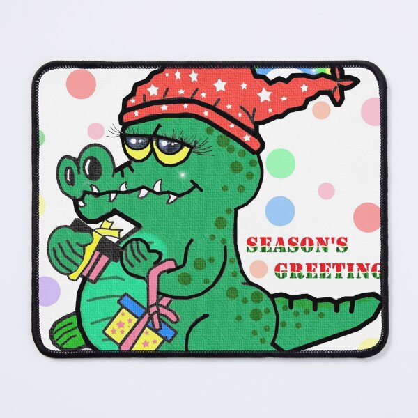 Item preview, Season's Greetings - Alligator designed and sold by Shirley cute art .